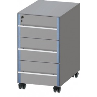 Тумба подкатная из меламина ЛАБ-PRO ТПЯ3 50.50.81 (с 3 ящиками)