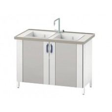Стол-мойка ЛАБ-PRO МД 120.65.90 РР (2 чаши глубиной 300мм, столешница и чаши - полипропилен) Стол-мойка ЛАБ-PRO МД 120.65.90 РР (2 чаши глубиной 300мм, столешница и чаши - полипропилен)