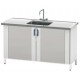 Стол-мойка ЛАБ-PRO МО30 150.60.90 SS (1 чаша глубиной 300мм, модуль из нерж. стали)