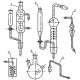 Комплект стеклянных изделий для определения азота в жидкости (Эскиз 1-96) (1006)