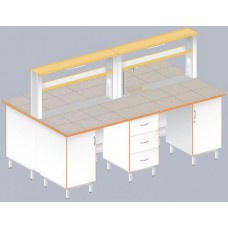 Стол островной химический ЛАБ-2400 ОКМ (Керам. плитка)