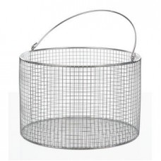 Корзина проволочная с ручкой, цилиндрическая, 18/10 E-Poli H=120 D=150 (10052)